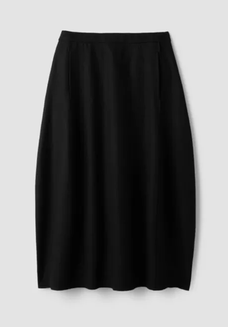 Felted Wool Jersey Lantern Skirt in Regenerative Wool